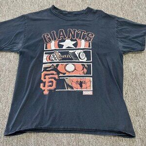 Black SF Giants/Marvel Comics T-shirt -Men’s Large
